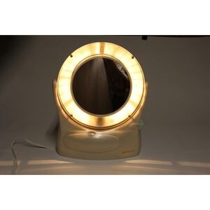 Vtg REVLON Perfect Look Halo-Light Make-Up 2 Side Mirror Electric #RV-961 Tested
